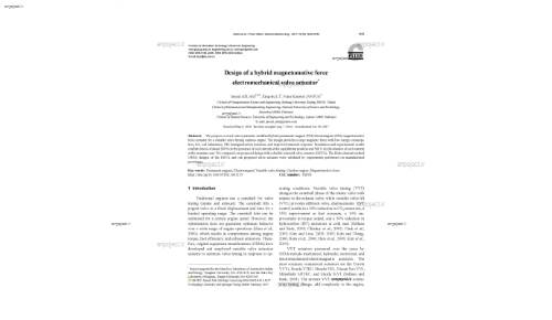 Design of a hybrid magnetomotive force electromechanical valve actuator*